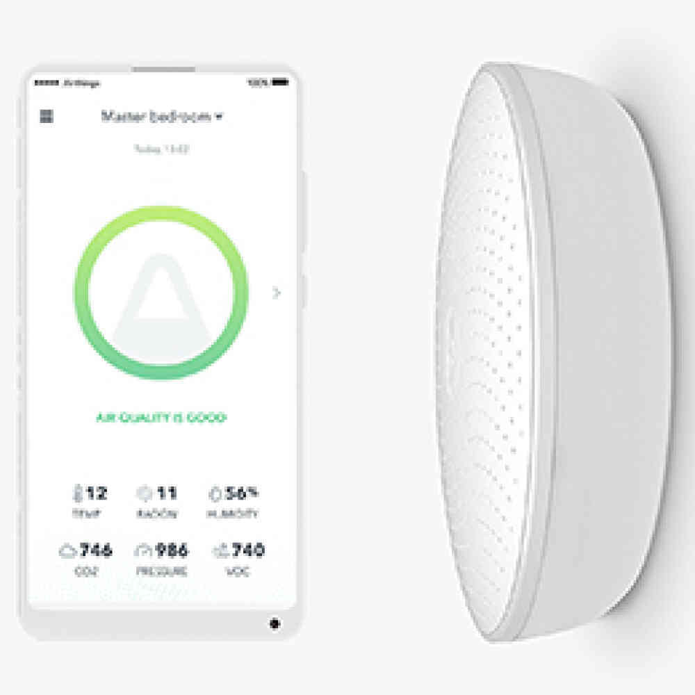 Genau wie unser beliebter Wave kann Wave Plus die Radonbelastung in Ihrem Zuhause überwachen. Er überwacht aber auch die CO2- und VOC-Werte.